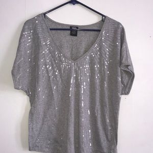 Vanity Gray Top Size Large
